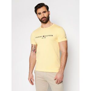 Tommy Hilfiger pánské žluté tričko - S (ZFF)